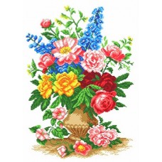 Садовые цветы Рисунок на канве 37/49 37х49 Матренин Посад 0520