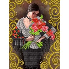 К-4048 Прекрасный букет прекрасной женщине ткань с нанесенным рисунком