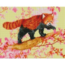Красная панда Мозаика на подрамнике 20х25