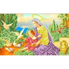 Богородица и голуби Рисунок на ткани 40х25 Каролинка ТКБИ 3063 40х25 Каролинка ТКБИ 3063