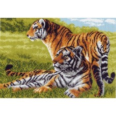 Бенгальские тигры Рисунок на канве 37/49 37х49 (28х41) Матренин Посад 617