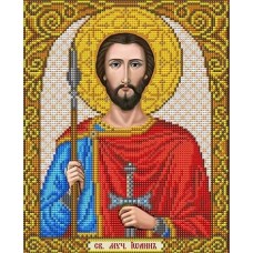 Святой Иван Воин ткань с нанесенным рисунком