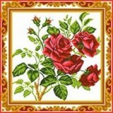 Ветка розы Рисунок на канве 41/41 41х41 Матренин Посад 1331