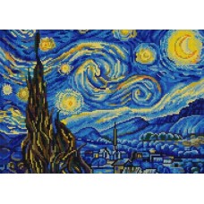 Звездная ночь (Ван Гог) (рис. на сатене 29х39) 29х39 Конек 9887 Конек 9887