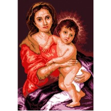 Мадонна с младенцем Рисунок на канве 37/49 37х49 Матренин Посад 0390