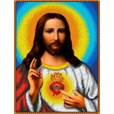 Святое сердце Иисуса Рисунок на ткани 28х36,5 Каролинка ТКБИ 3007 28х36,5 Каролинка ТКБИ 3007