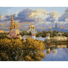 В последних лучах заката живопись на холсте 40*50см 40х50 Белоснежка 071-AB
