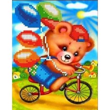 Мишка на велосипеде Рисунок на ткани 12,5х17 Каролинка ТКБЖ 5007 12,5х17 Каролинка ТКБЖ 5007