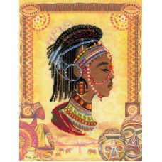 Набор Африканская принцесса частичная вышивка 30х40 Риолис 0047 РТ 30х40 Риолис 0047 РТ