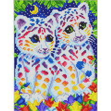 Сказочные коты ткань с нанесенным рисунком