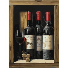 Коллекционное вино живопись на холсте 30*40см