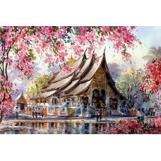 Тайский храмживопись на холсте 40х50см