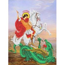Святой Георгий Победоносец Рисунок на ткани 27х33 Каролинка ТКБИ 3004