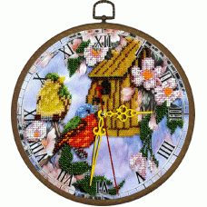 Набор Часы. Птичий дом диаметр 18 Вышиваем бисером В-87 диаметр 18 Вышиваем бисером В-87