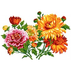 Цветочный фейерверк Рисунок на канве 37/49 37х49 Матренин Посад 1132