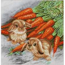 Морковка на двоих Рисунок на ткани 25х25 Конек 1429