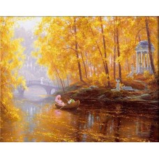 Осень Набор для выкладывания стразами 40х50 Алмазная живопись АЖ-1915