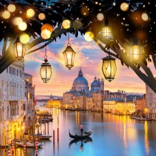 Вечерняя Венеция Набор для выкладывания стразами 40х40 Алмазная живопись АЖ-1782