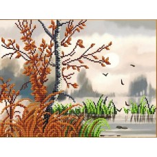 Осень. Триптих 2 ткань с нанесенным рисунком