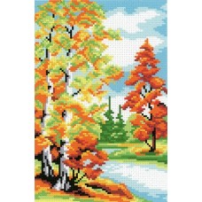 Осенний лес Рисунок на канве 30х21см 21х14(30х21) МП-Студия СК-042 21х14(30х21) МП-Студия СК-042