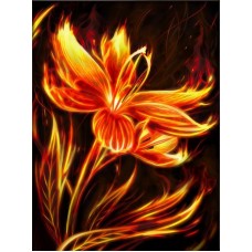 Огненный цветок Набор для выкладывания стразами 30х40 Алмазная живопись АЖ-1852