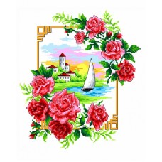 Розы Рисунок на канве 23х30 Каролинка КК 075