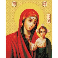 Икона Божией матери Казанская Мозаика на подрамнике 40х50