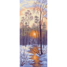 Зимний закат Рисунок на канве 24/47 24х47 (16х38) Матренин Посад 1204