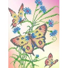 Бабочки и васильки Рисунок на ткани 18,5х24,5 Каролинка ТКББ 4005 18,5х24,5 Каролинка ТКББ 4005