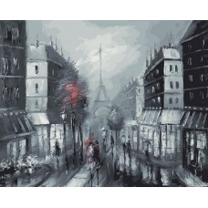 Париж живопись на холсте 40*50см 40х50 Белоснежка 032-AB