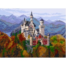 Замок в Баварии Рисунок на канве 37/49 37х49 (30х40) Матренин Посад 1898 37х49 (30х40) Матренин Посад 1898