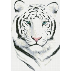 Белый тигр набор для выкладывания стразами 43х30 Паутинка М-306 43х30 Паутинка М-306