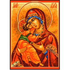 Икона Владимирской Божьей Матери Рисунок на канве 37/49 37х49 Матренин Посад 0536