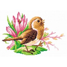 Птичка певчая Рисунок на канве 30х21см 21х14(30х21) МП-Студия СК-038