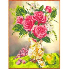 Набор Розы в вазе 24,5х35,5 Каролинка КБЦН(Ч) 3021