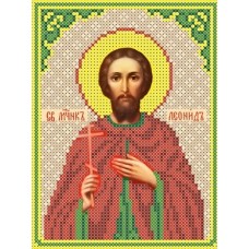 Святой Леонид Рисунок на ткани 13х17,5 Каролинка ТКБИ 5088