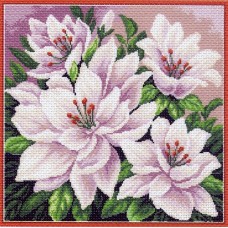 Розовые цветы Набор для вышивания крестом 41х41 (34х34) Матренин Посад 1095/Н