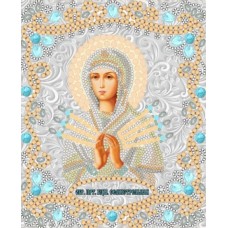 Богородица Семистрельная (рис. на сатене 15х18) (строчный шов) 15х18 Конек 7120