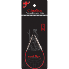 Спицы Chiaogoo металлические круговые Knit Red 3,5 мм 23 см