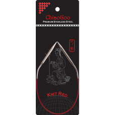 Спицы Chiaogoo металлические круговые Knit Red 4,5 мм 30 см