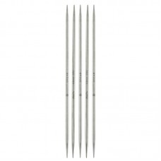 Спицы чулочные Mindful 4мм/20см, нержавеющая сталь, серебристый, 5шт в упаковке, KnitPro, 36028