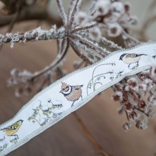 Тесьма декоративная Птицы в зимнем саду, ширина 16мм, Acufactum Ute Menze, 35210-03