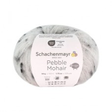 Pebble Mohair /Пэбл Мохер/ пряжа Schachenmayr, MEZ, 9807016 (00002, cream (крем), молочный/серый/черный, ОЖИДАЕМ)