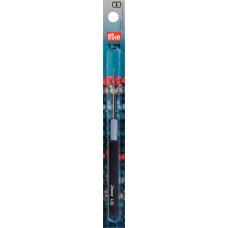 Крючок д/пряжи стальной, с защитным колпачком и цветной пластиковой ручкой, 1,25мм 175321
