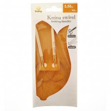 Спицы круговые Knina Swivel 5,5мм/40см, бамбук, натуральный, Tulip, KS-400550