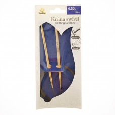 Спицы круговые Knina Swivel 4,5мм/100см, бамбук, натуральный, Tulip, KS-1000450