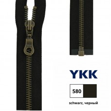 Застежка-молния тип 5 (5,75мм), разъемная, длина 65см, YKK, 0503311/65 (580 черный)