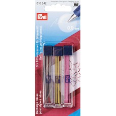 610842 Запасные карандашные графиты для механ. карандаша, ? 0, 9 мм, желтый / черный / розовый