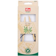Серия Prym 1530 - Спицы круговые 5,5мм/60см, бамбук, натуральный, Prym, 222519