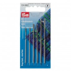 Набор игл для штопки, короткие, размеры N 5/0–1/0, сталь, серебристый, 6шт в наборе, Prym, 124662